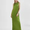 Lola Casademunt Vestidos Y Faldas<Vestido largo efecto plisado MAGENTA