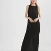 Lola Casademunt Vestidos Y Faldas<Vestido largo efecto plisado MAGENTA