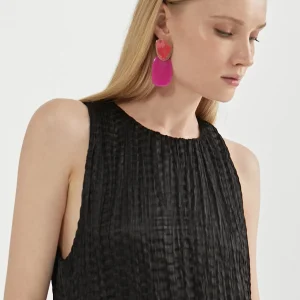 Lola Casademunt Vestidos Y Faldas<Vestido largo efecto plisado MAGENTA