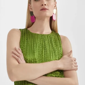 Lola Casademunt Vestidos Y Faldas<Vestido largo efecto plisado MAGENTA