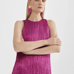 Lola Casademunt Vestidos Y Faldas<Vestido largo efecto plisado MAGENTA