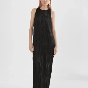 Lola Casademunt Vestidos Y Faldas<Vestido largo efecto plisado MAGENTA