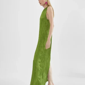 Lola Casademunt Vestidos Y Faldas<Vestido largo efecto plisado MAGENTA