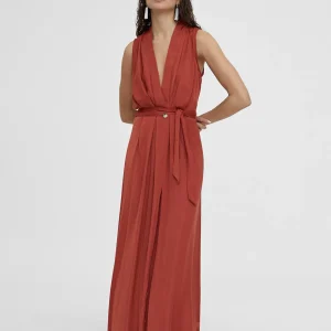Lola Casademunt Vestidos Y Faldas<Vestido largo escote pico NEGRO