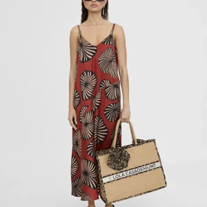 Lola Casademunt Vestidos Y Faldas<Vestido largo estampado ROJO-NEGRO
