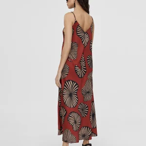 Lola Casademunt Vestidos Y Faldas<Vestido largo estampado ROJO-NEGRO