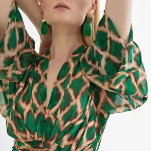Lola Casademunt Vestidos Y Faldas<Vestido largo fluido estampado VERDE