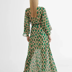 Lola Casademunt Vestidos Y Faldas<Vestido largo fluido estampado VERDE