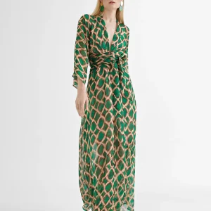 Lola Casademunt Vestidos Y Faldas<Vestido largo fluido estampado VERDE