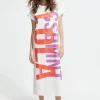 Lola Casademunt Camisetas Y Tops | Vestidos Y Faldas<Vestido largo Lola BLANCO-ROSA