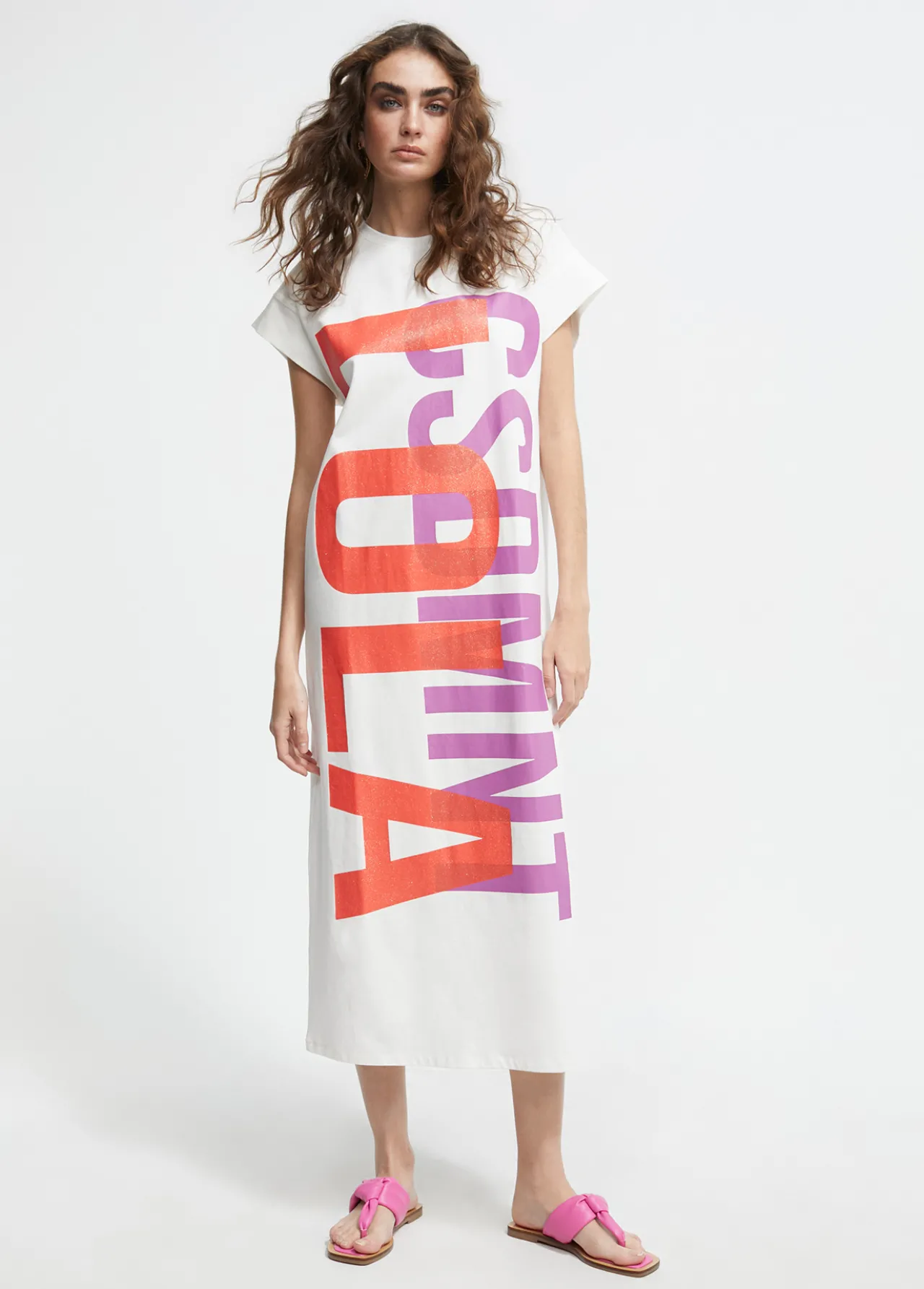 vestido_largo_lola_0.webp Lola Casademunt Camisetas Y Tops | Vestidos Y Faldas<Vestido largo Lola BLANCO-ROSA