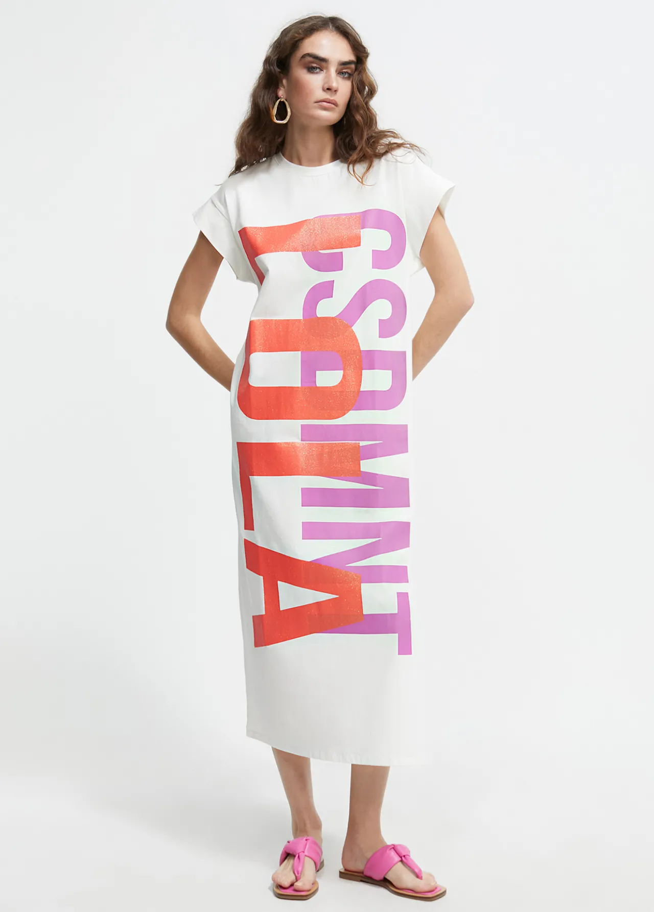 vestido_largo_lola_4.webp Lola Casademunt Camisetas Y Tops | Vestidos Y Faldas<Vestido largo Lola BLANCO-ROSA