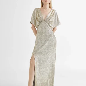 Lola Casademunt Vestidos Y Faldas<Vestido largo manga corta ancha DORADO