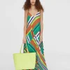 Lola Casademunt Vestidos Y Faldas<Vestido largo multicolor VERDE-NARANJA