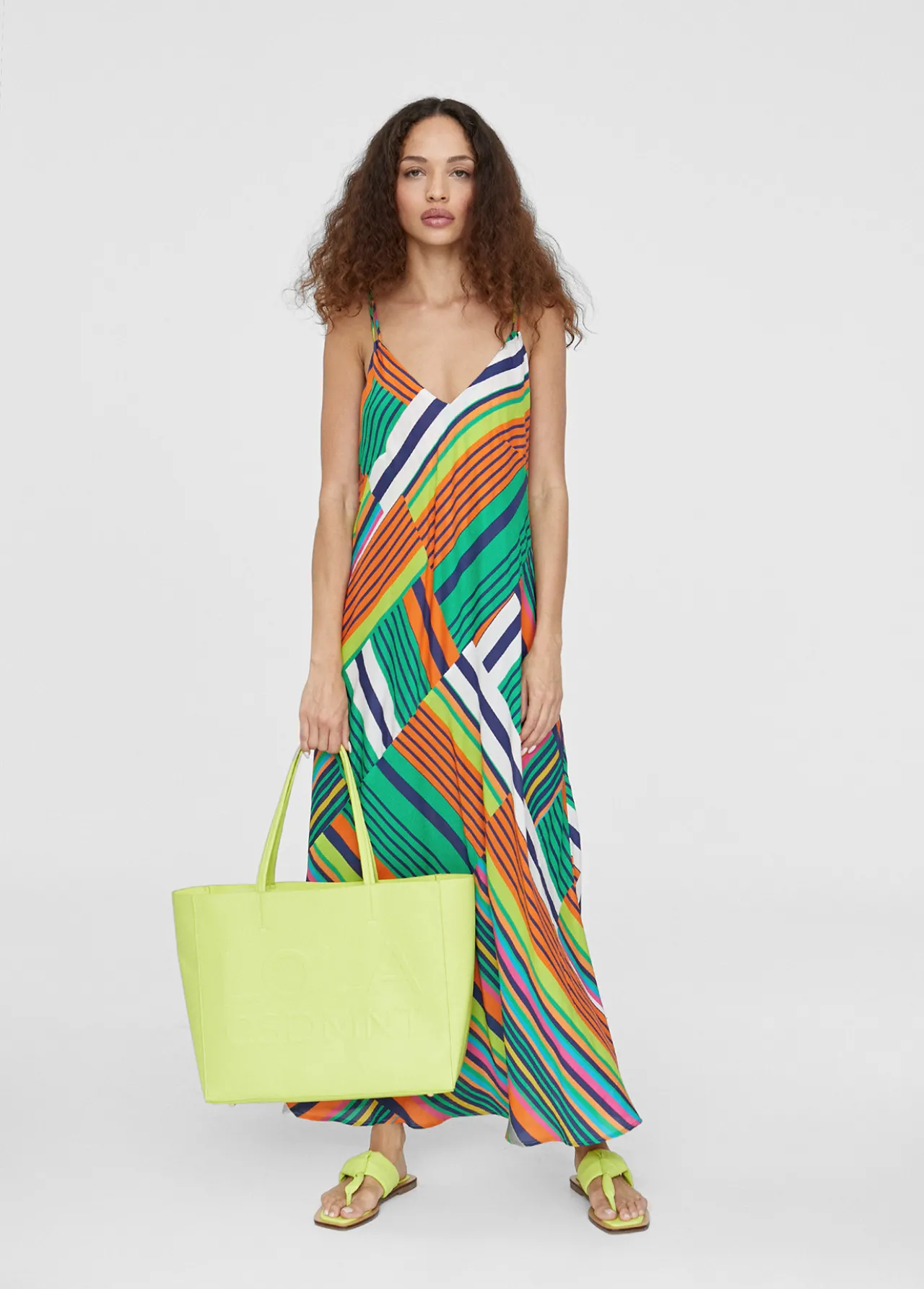 vestido_largo_multicolor_0.webp Lola Casademunt Vestidos Y Faldas<Vestido largo multicolor VERDE-NARANJA