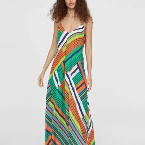 Lola Casademunt Vestidos Y Faldas<Vestido largo multicolor VERDE-NARANJA