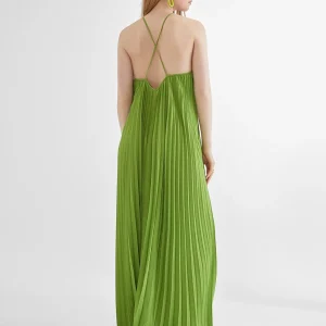 Lola Casademunt Vestidos Y Faldas<Vestido largo plisado FUCSIA