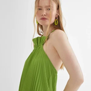Lola Casademunt Vestidos Y Faldas<Vestido largo plisado FUCSIA