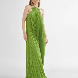 Lola Casademunt Vestidos Y Faldas<Vestido largo plisado FUCSIA