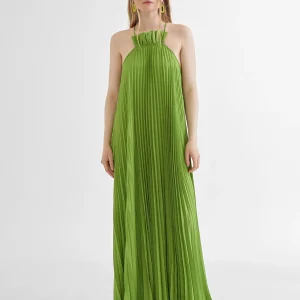 Lola Casademunt Vestidos Y Faldas<Vestido largo plisado FUCSIA