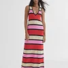 Lola Casademunt Vestidos Y Faldas | Punto<Vestido largo rayas ROJO