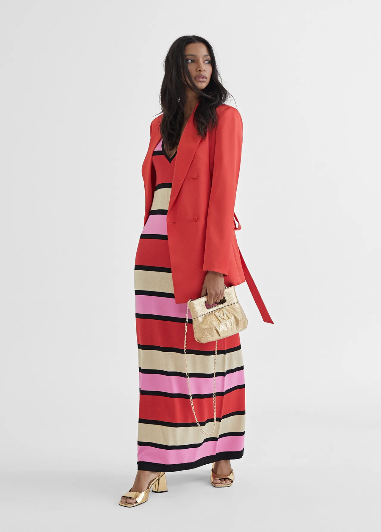 vestido_largo_rayas_2-1.webp Lola Casademunt Vestidos Y Faldas | Punto<Vestido largo rayas ROJO