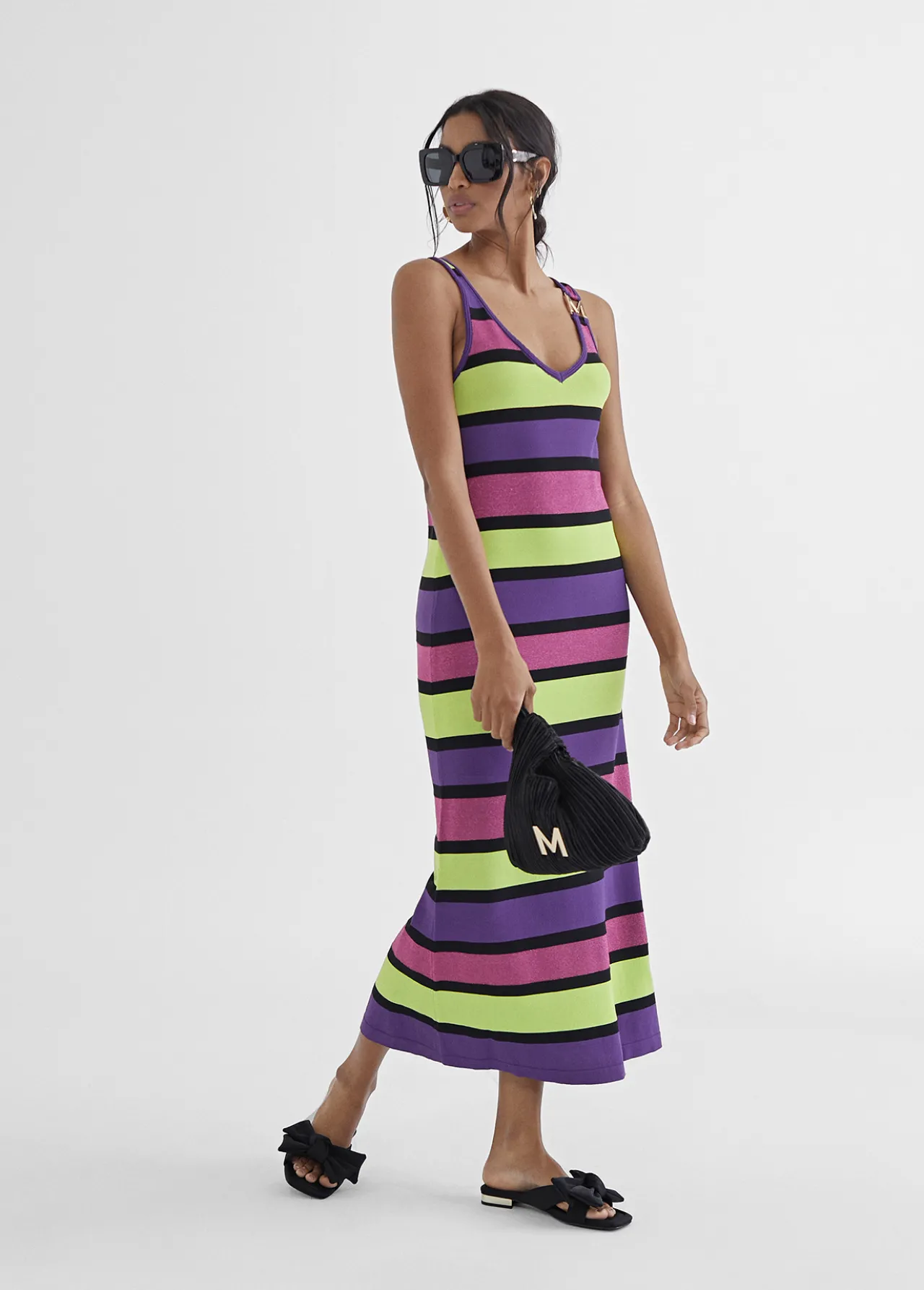 vestido_largo_rayas_2.webp Lola Casademunt Punto<Vestido largo rayas VERDE-LILA