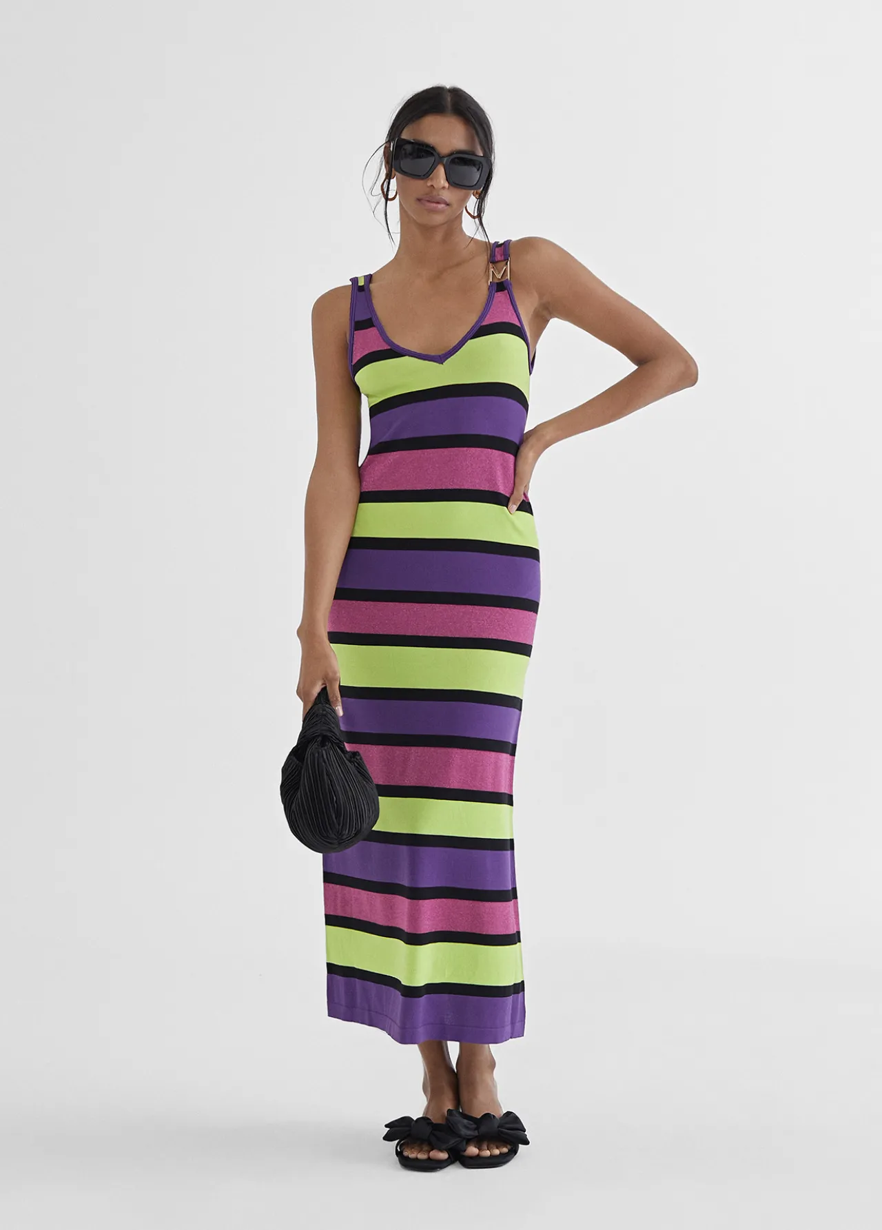 vestido_largo_rayas_3.webp Lola Casademunt Punto<Vestido largo rayas VERDE-LILA