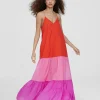 Lola Casademunt Vestidos Y Faldas<Vestido largo tricolor ROSA