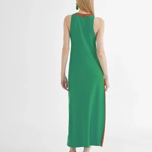 Lola Casademunt Vestidos Y Faldas | Punto<Vestido largo tricolor ROSA-METAL