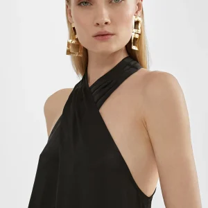 Lola Casademunt Vestidos Y Faldas<Vestido midi cuello halter cruzado ROJO