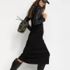 Lola Casademunt Vestidos Y Faldas<Vestido midi de punto roma NEGRO