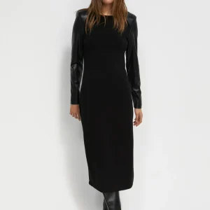 Lola Casademunt Vestidos Y Faldas<Vestido midi de punto roma NEGRO