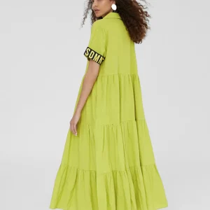 Lola Casademunt Vestidos Y Faldas | Baño<Vestido midi de volantes NAVY