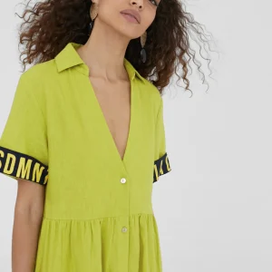 Lola Casademunt Vestidos Y Faldas | Baño<Vestido midi de volantes NAVY