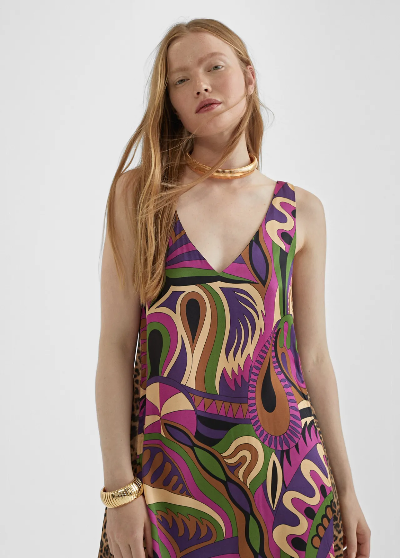 vestido_midi_estampado_4.webp Lola Casademunt Vestidos Y Faldas<Vestido midi estampado LILA-NEGRO