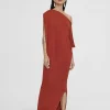 Lola Casademunt Vestidos Y Faldas<Vestido midi fruncido NEGRO