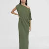 Lola Casademunt Vestidos Y Faldas<Vestido midi fruncido NEGRO