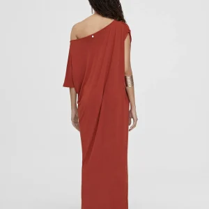 Lola Casademunt Vestidos Y Faldas<Vestido midi fruncido NEGRO