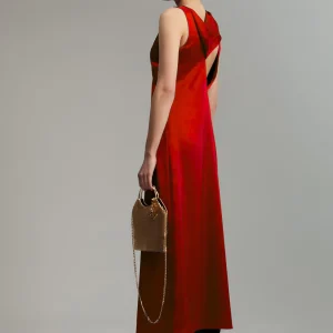 Lola Casademunt Vestidos Y Faldas<Vestido midi satén ROJO