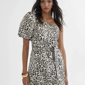 Lola Casademunt Vestidos Y Faldas<Vestido mini asimétrico NEGRO-BLANCO
