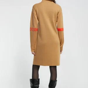 Lola Casademunt Punto | Vestidos Y Faldas<Vestido punto bicolor MARRON-NARANJA