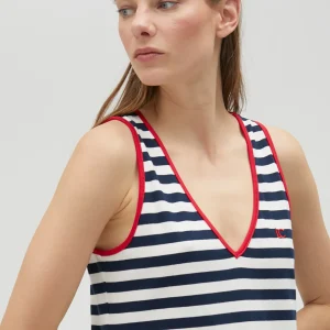 Lola Casademunt Vestidos Y Faldas<Vestido rayas midi de algodón 100% - Lola Casademunt AZUL-BLANCO