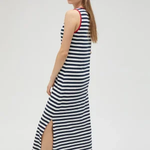 Lola Casademunt Vestidos Y Faldas<Vestido rayas midi de algodón 100% - Lola Casademunt AZUL-BLANCO
