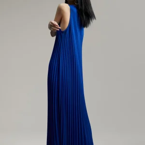 Lola Casademunt Vestidos Y Faldas<Vestido sin manga plisado AZULELECTRICO