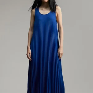 Lola Casademunt Vestidos Y Faldas<Vestido sin manga plisado AZULELECTRICO