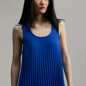 Lola Casademunt Vestidos Y Faldas<Vestido sin manga plisado AZULELECTRICO