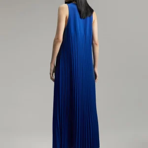 Lola Casademunt Vestidos Y Faldas<Vestido sin manga plisado AZULELECTRICO