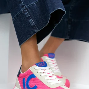 Lola Casademunt Zapatillas Deportivas<Zapatillas deportivas azul y rosa flúor ROSA-CRUDO