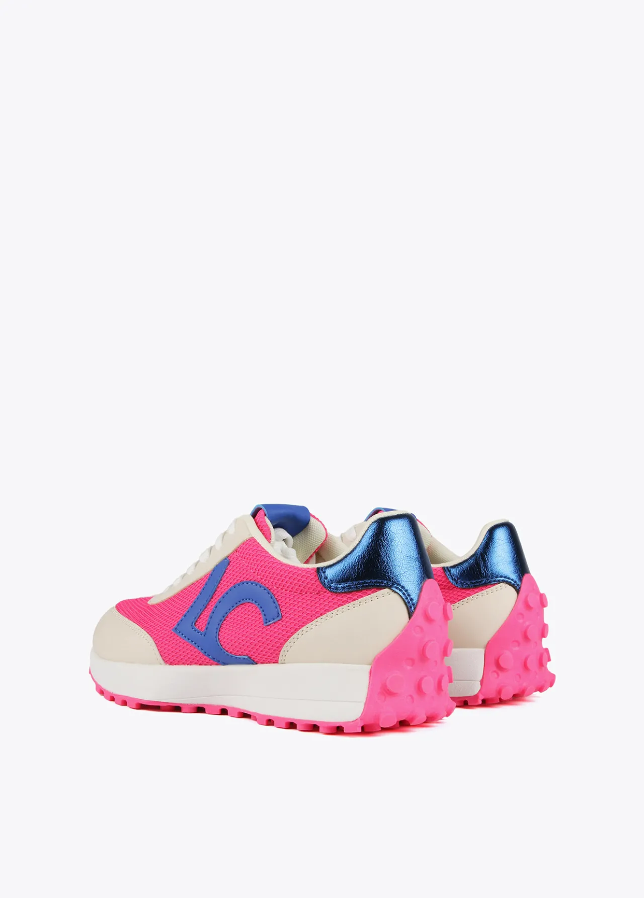zapatillas_deportivas_azul_y_rosa_flor_4.webp Lola Casademunt Zapatillas Deportivas<Zapatillas deportivas azul y rosa flúor ROSA-CRUDO